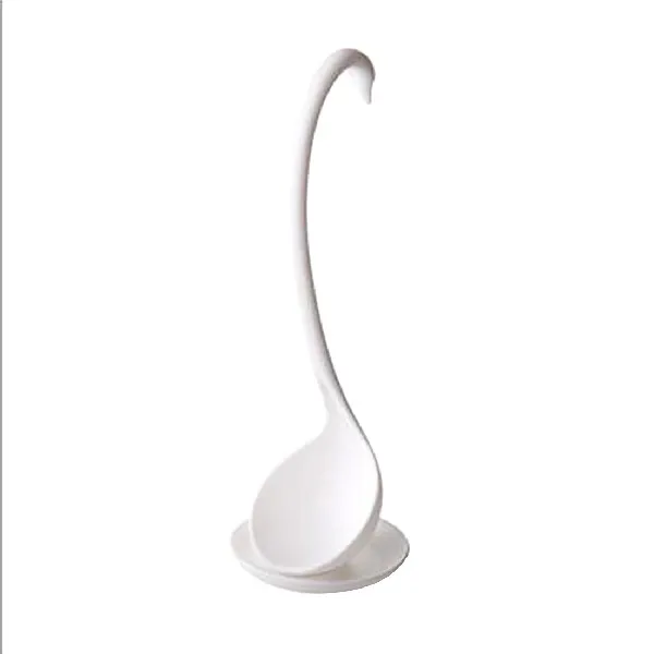 

Kitchen Cooking Accessories Innovation Kitchen Utensils Creative Swan Soup Scoop With Tray / Long Handle & Stand Stable