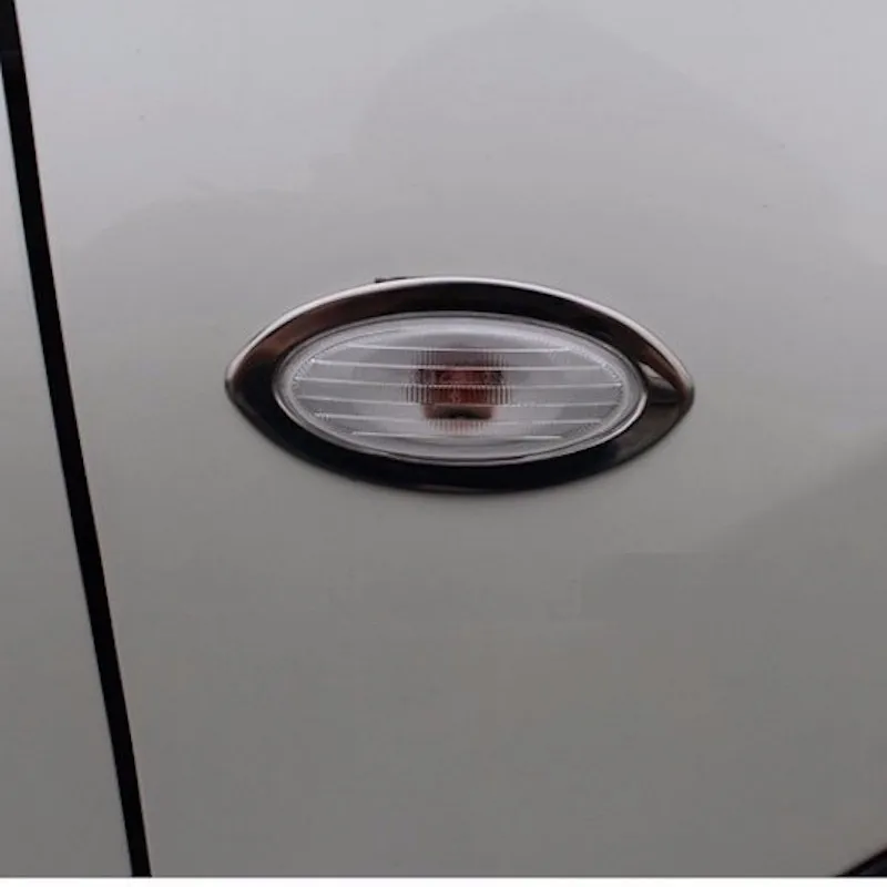 

For Nissan Qashqai J10 2008 2009 2010 to 2015 Door Lights Side Lamp Cover Trim Frame Stainless Steel Car-styling accessories