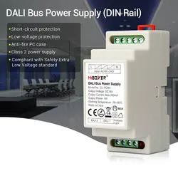 Miboxer DIN Rail DALI Bus блок питания DL-POW1 DC16V 4W Max250mA светодиодный трансформатор для AC 110V 220V DALI RGB CCT светодиодный светильник