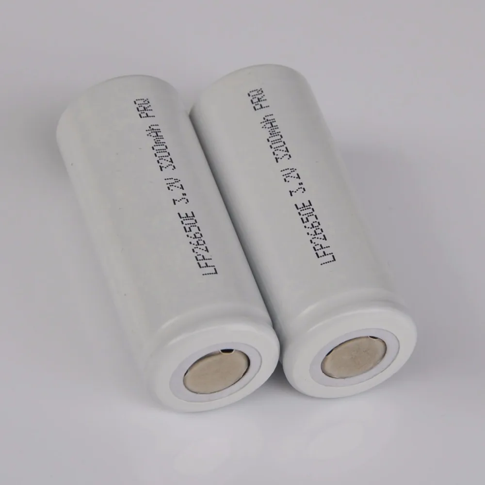 

2-6PCS IFR 3.2V Rechargeable LiFePo4 26650 battery cell 3200mah 5C high rate discharge for 12v solar light battery pack