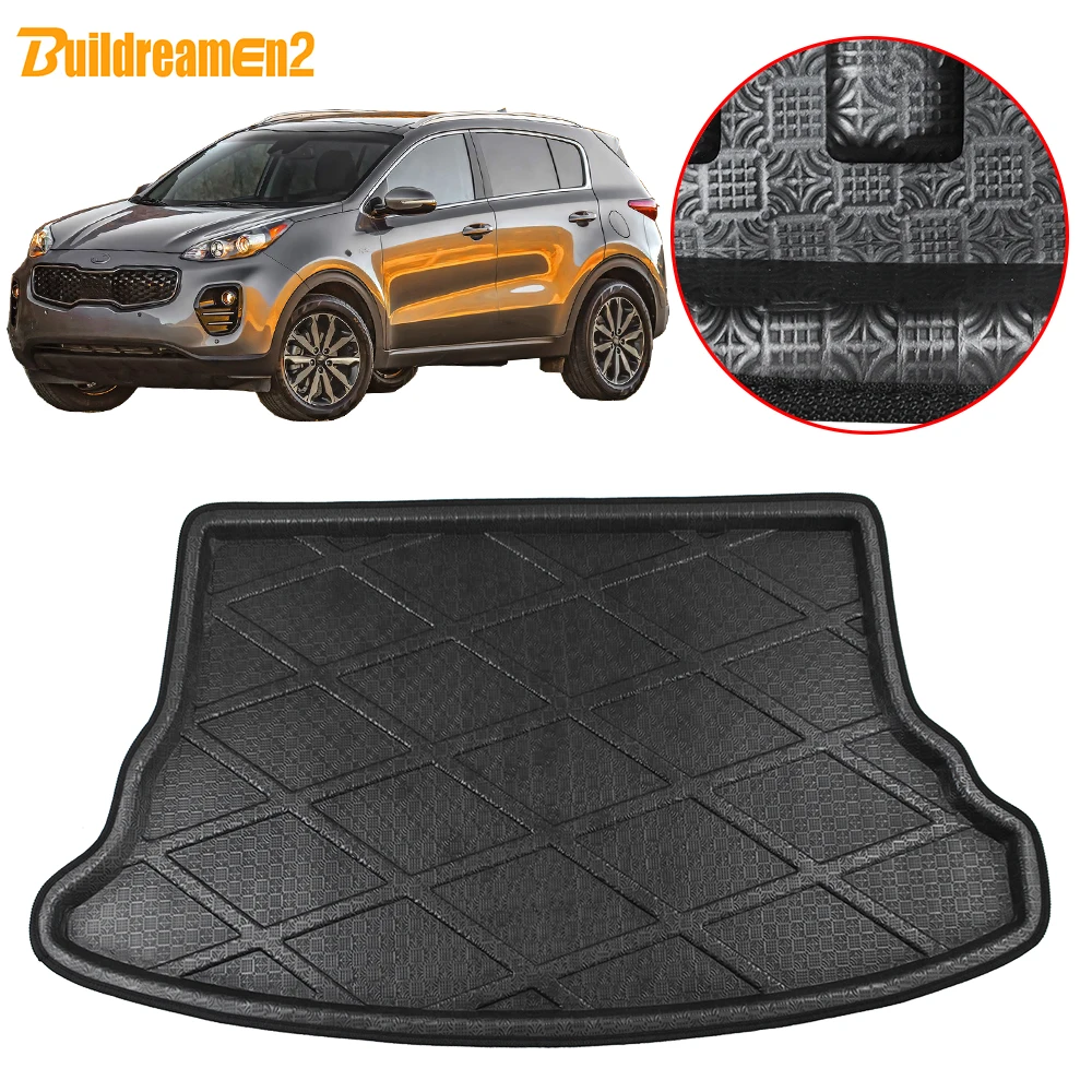 

Buildreamen2 For Kia Sportage Car Tail Trunk Mat Cargo Carpet Floor Tray Boot Liner Protector Mud Pad 2006 2007 2008 2009 2010