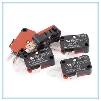 

10pcs Mini V-15-1C25 Automation SPDT Pin Button Micro Switch 1NO 1NC