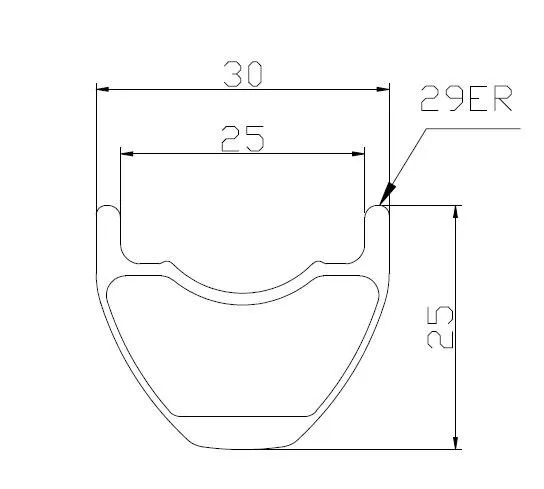 Best New carbon mtb rims 29er mountain bike rim 25mm depth with 30mm width clincher rim with free shipping 4
