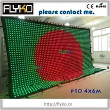 Горячая Крытый светодиодный экран P10 Светодиодный дисплей LED DJ Light занавес