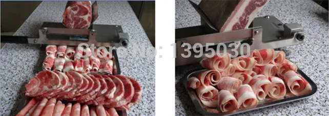 ST-200 нож для резки мяса баранины рулон говядина из нержавеющей стали резак для мяса толщина ломтика 0,2-10 мм, с английским руководством 1 шт