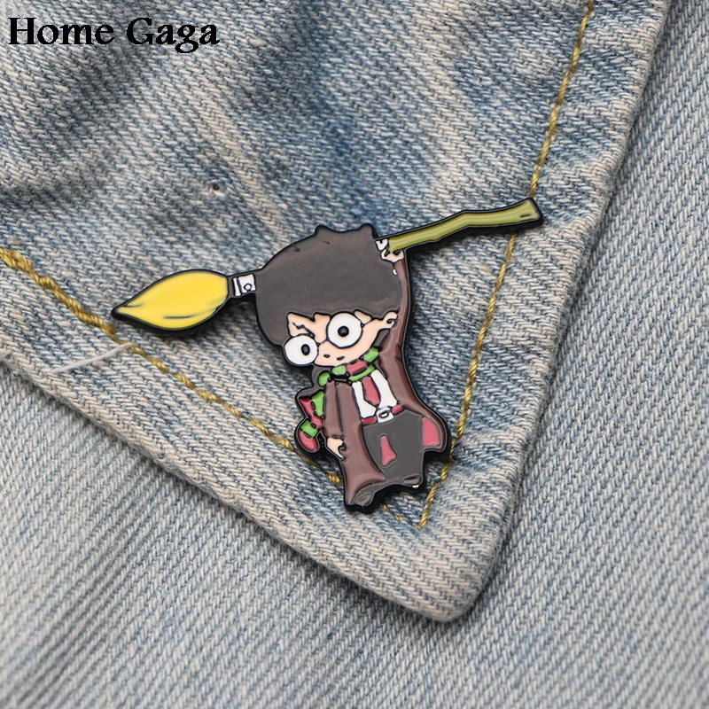

Homegaga Hogwarts DIY Zinc tie cartoon Funny Pins backpack clothes brooches for men women hat decoration badges medals D1592