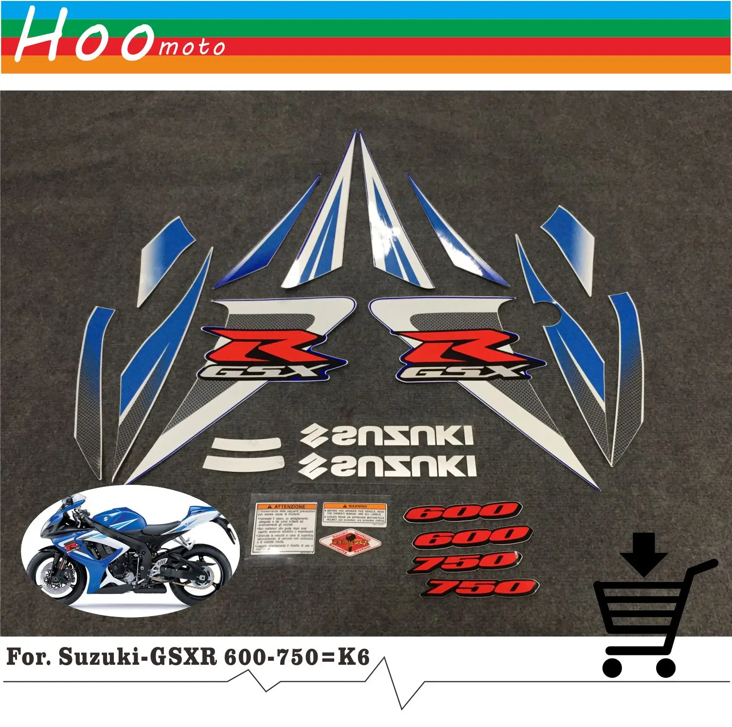 

New for Suzuki GSXR GSX-R GSX R 600 K6 2007 MOTO High Quality Decals Sticker Motorcycle Car-styling Stickers More K6 K8 K11 K7