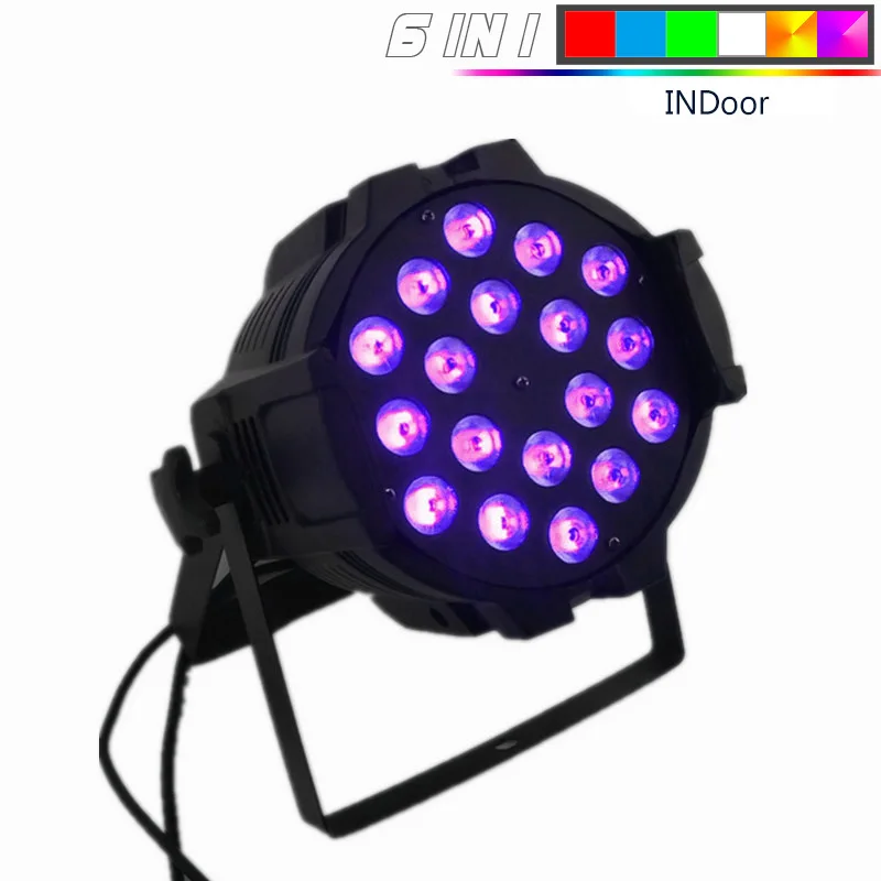 Водонепроницаемый светодиодный Par 18x18 Вт RGBWA+ UV DMX512 сценическое освещение эффект Master-Slave наружные огни IP65 для внутреннего/наружного использования диско DJ - Цвет: Aluminum Par 18x18W