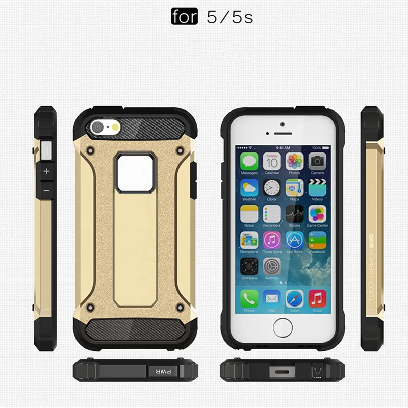 For Cover iPhone 5s Case Silicone Hard Back Armor Phone Cover For Apple