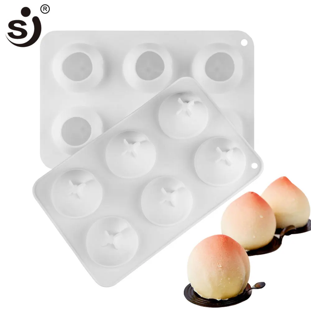 

SJ Fruit Peach Silicone Mold Mousse Cake Mold Baking Dish Cake Decorating Chocolate Dessert Bakeware Pan