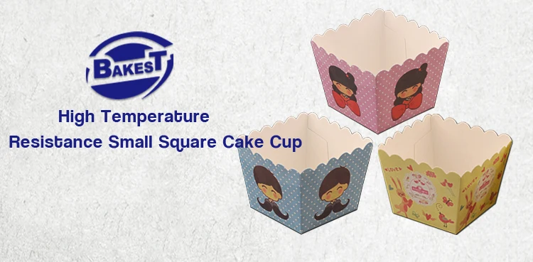 BAKEST 100 шт в партии небольшой квадратный Маффин, кекс бумажный стаканчик формы для выпечки торта