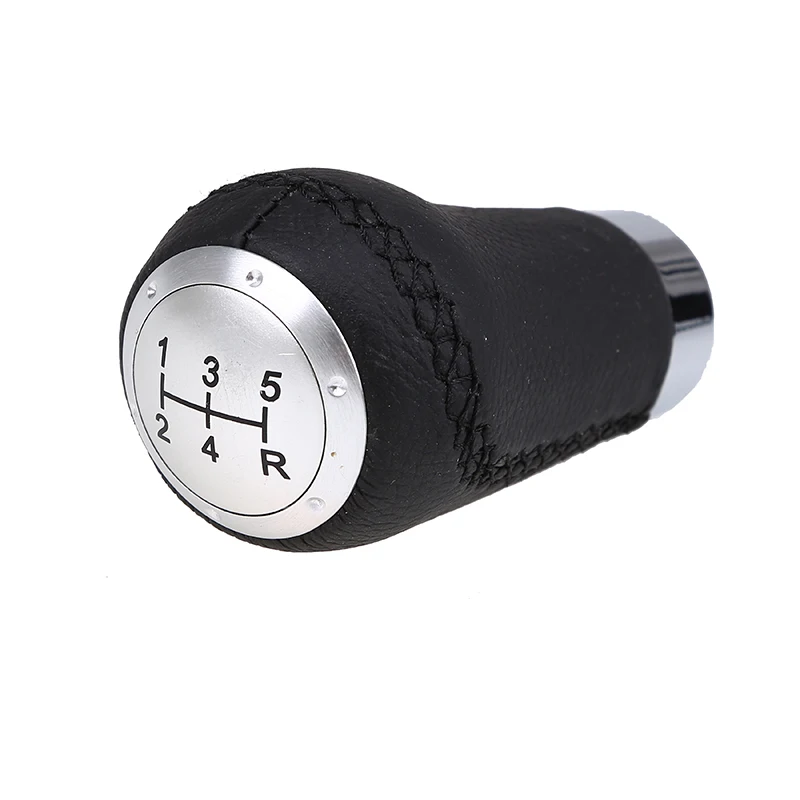 POSSBAY cuero negro Car Gear Shift Knob Shifter Stick Palanca de Cambio Manual Palanca Cambio para Peugeot 206 Passat b7 Citroen