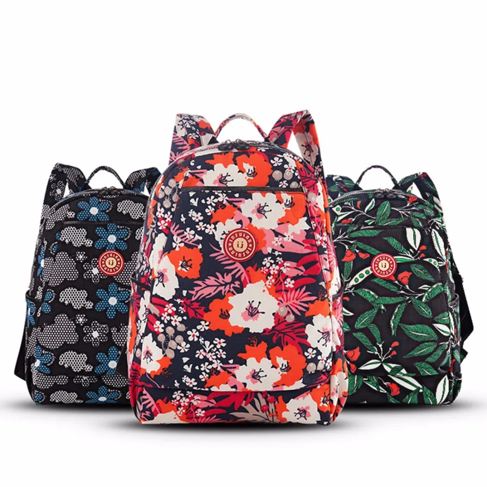 

2018 Multi-Function New Design Washed Nylon Fashion Shoulder Nappy Bag Large Capacity Backpack Travel Bag for Baby Care Printing