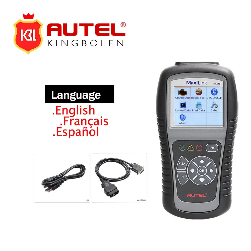 Autel ML519 Автоссылка авто код сканирования для всех OBD2 может EOBD автомобиля считыватель устройство autel ML 519 лучше, чем AL519