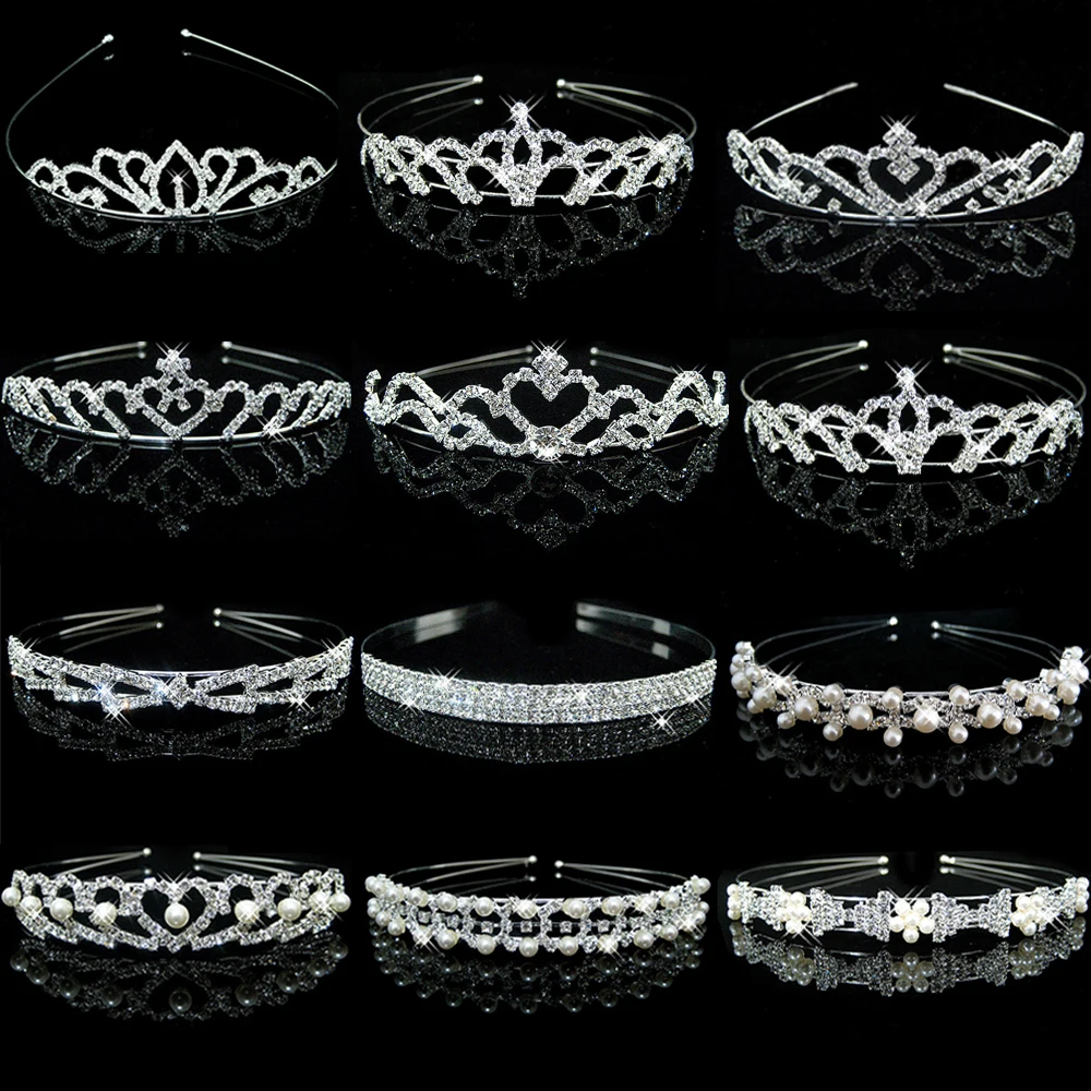 

Women Girls Princess Crystal Tiaras And Crowns Headband Kid Girls Love Bridal Prom Crown Wedding Party Accessiories Hair Jewelry