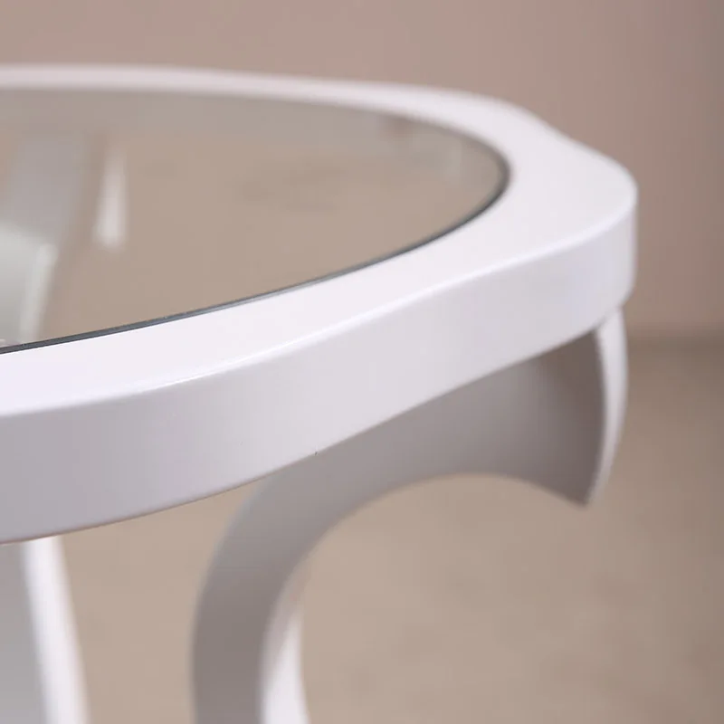 High quality solid wooden tea coffee end table living room antique furniture round minimalist modern M226