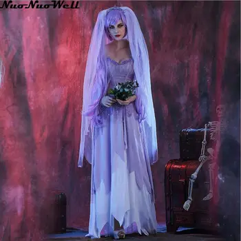 

New Arrival Female Death Witch Halloween Cosplay Costume Ghost Vampire Bride Zombies Masquerade Women Cosplay Dress in Hot Sale
