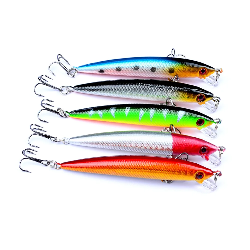 5pcs/lot 9cm 6g Hard Minnow Fishing Lures ABS Floating Plastic Bait
