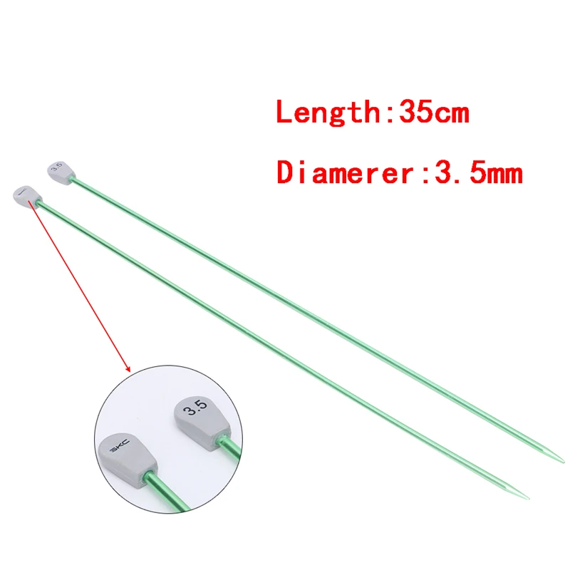 2 шт./компл. 35 см один Poin спицы шпильки прямой Алюминиевый DIY инструмент для плетения - Цвет: Size 4