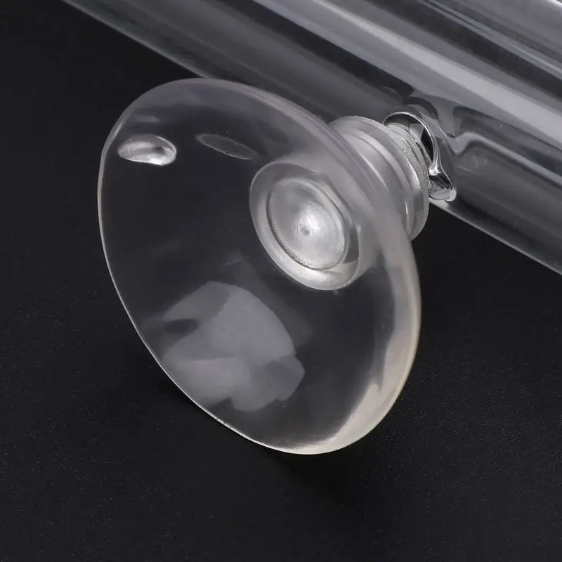 Aquarium Feeding Tube Shrimp Glass Feeder Suction Cup 3cm Thick Fish Tank Device Dish Clear Equipment 200/450mm Fish Feeders