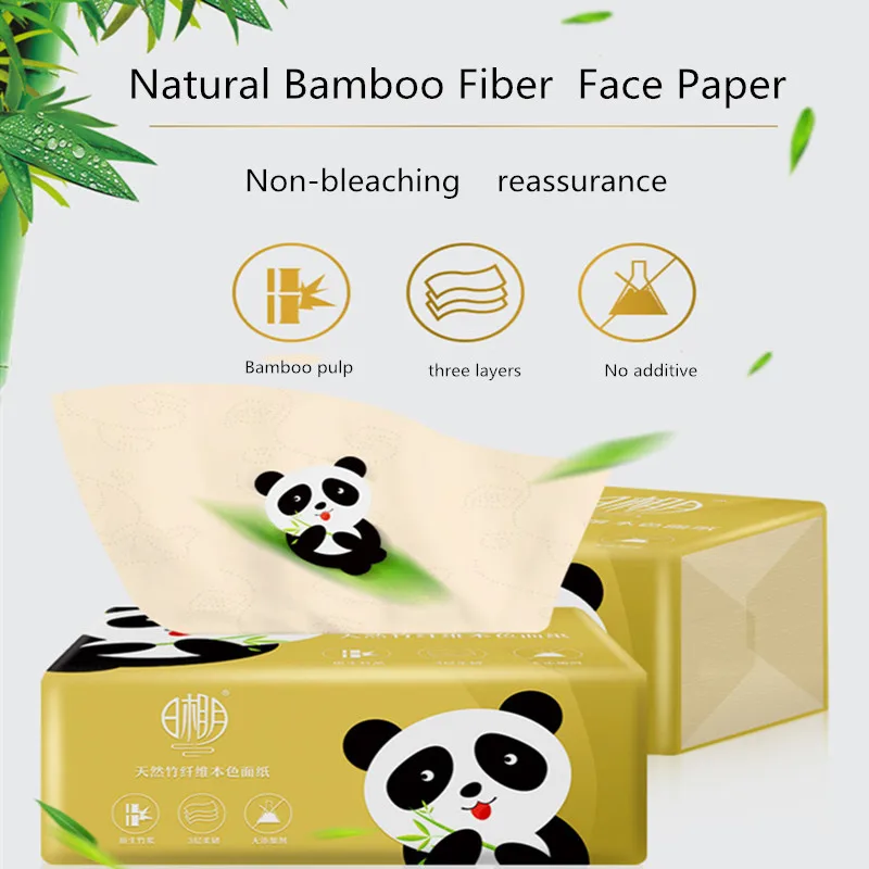 6 упаковок в партии комплект натуральный цвет Бумага с отверстиями для салфеток с изображением солнца, Луны родной чистый 3-х слойные бамбуковая мякость полотенце для лица