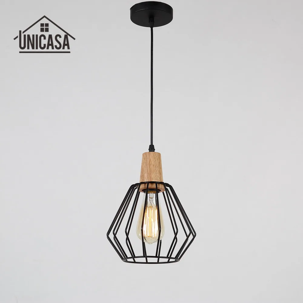 Schmiedeeisen industrieleuchten vintage holz kücheninsel led lampe moderne pendelleuchten retro anhänger deckenleuchtechina mainland