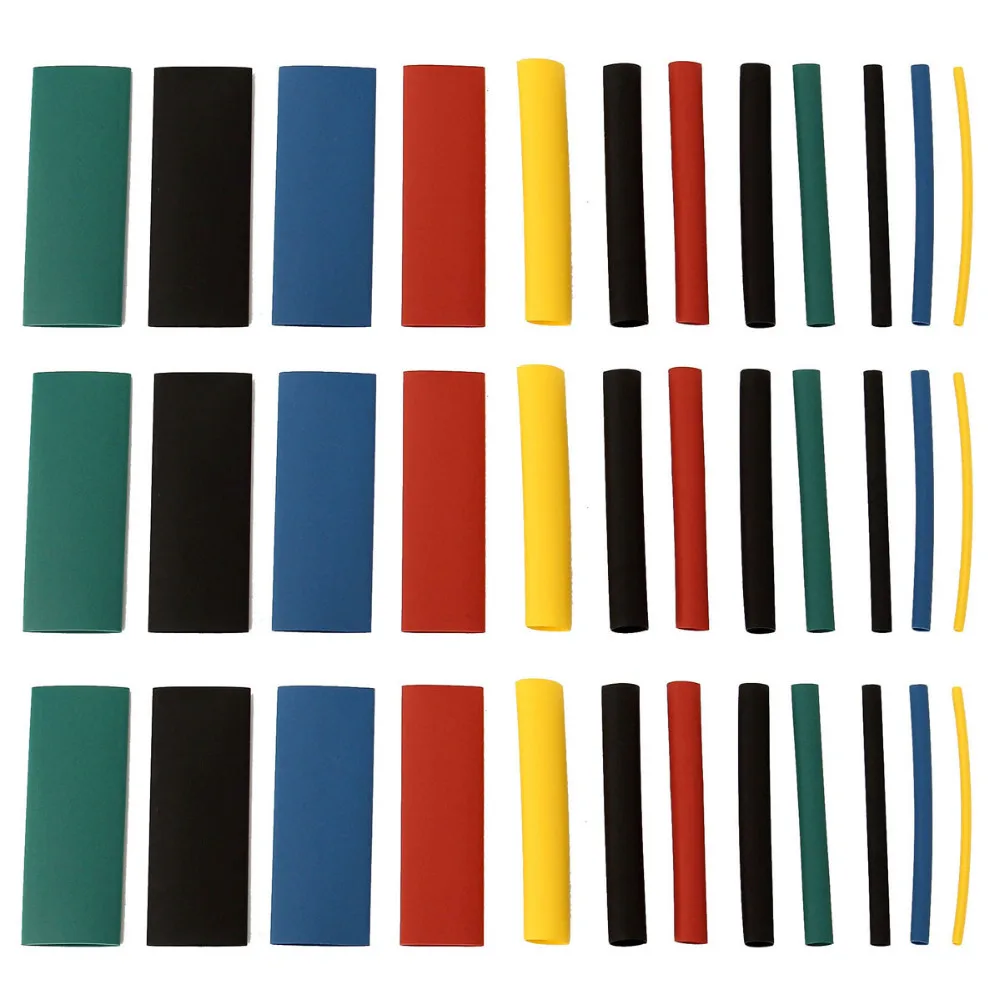 Assorted Polyolefin 2:1 Heat Shrink Tubing Tube Wire Cable Sleeve 5 Colors 8 Size Halogen-Free Heatshrink Tubes 280pcs/lot | Обустройство