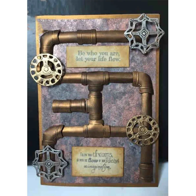 

Pipeline Elements Metal Cutting Dies for DIY Scrapbooking Paper Cards Making Decorative Crafts Supplies 2019 New Diecuts