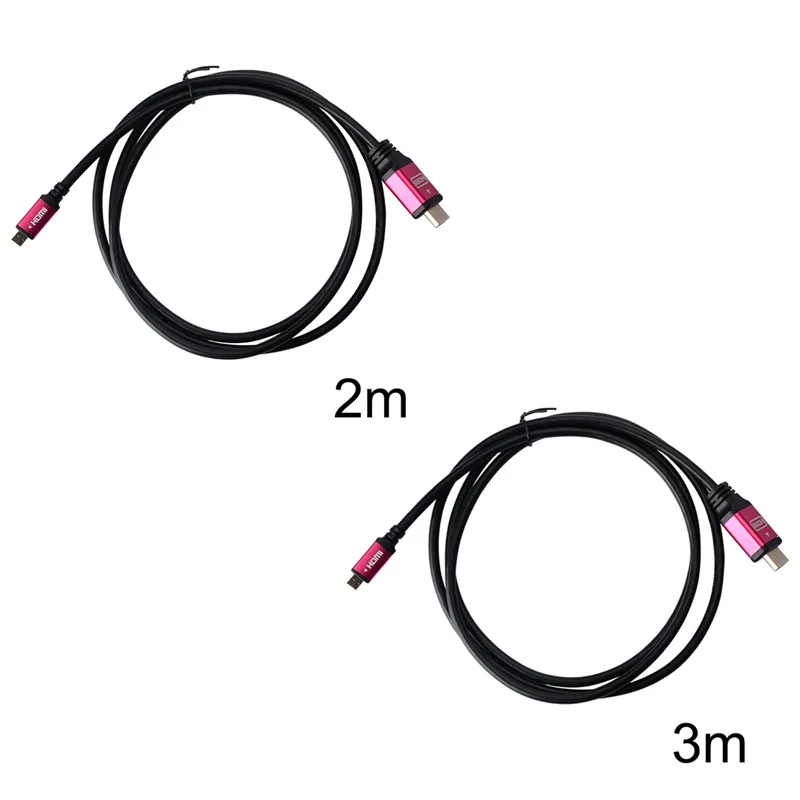 Кабель Micro HDMI к HDMI, высокоскоростной HDTV HDMI к Micro HDMI кабель поддерживает Ethernet, 3D, 4K и возврат звука