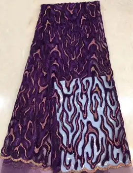 

David-91414 graceful african velvet net lace fabric embroidery with best quality french net lace material