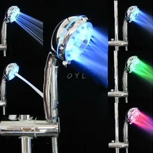 Регулируемый светодиодный светильник с 3 режимами, насадка для душа, распылитель с датчиком температуры