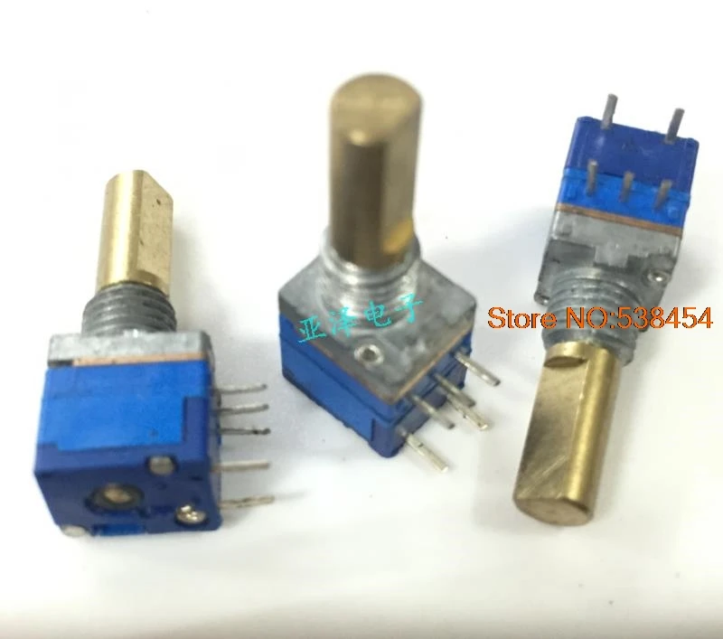 4pcs RK08 precision potentiometer switch with switch A5K axis 15MM walkie talkie volume