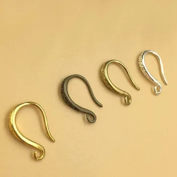 

10*15mm Blank Fishhook Hook Earring Findings With Open Loop Earrings Settings DIY Making Multi-color Plated