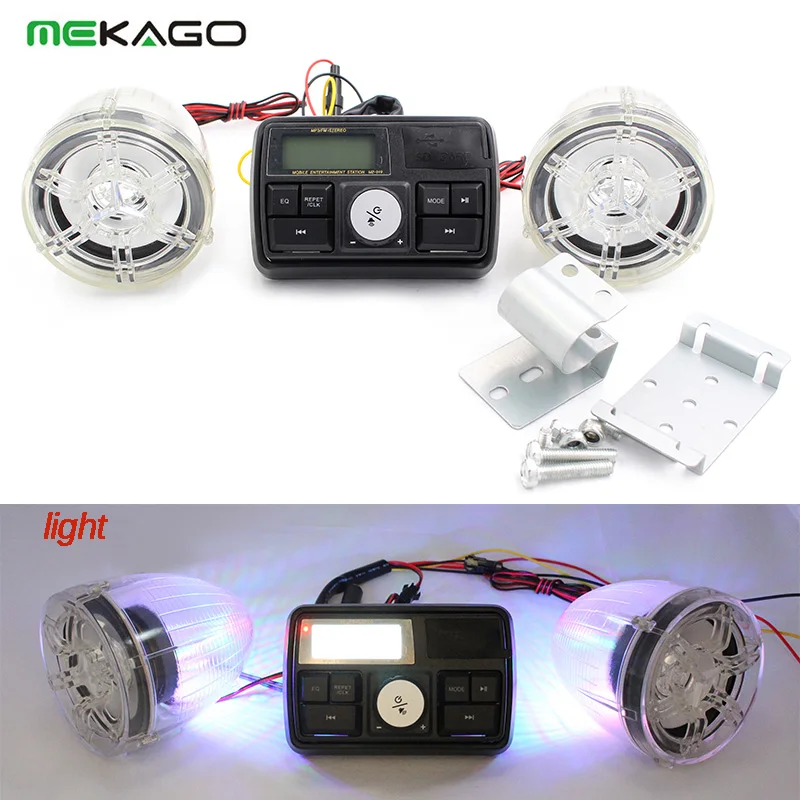 Waterproof Harley Bluetooth Phone Handsfree Speakers with Screen,12V