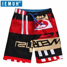 IEMUH Брендовые мужские пляжные шорты Пляжные Шорты повседневные быстросохнущие мужские купальники бермуды повседневные мужские пляжные шорты