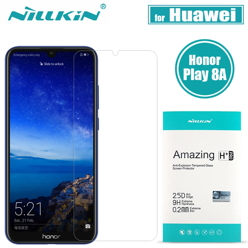 

Huawei Honor Play 8A Tempered Glass Screen Protector Nillkin 9H H Plus Pro Clear Protective Film for Huawei Honor Play 8A Nilkin