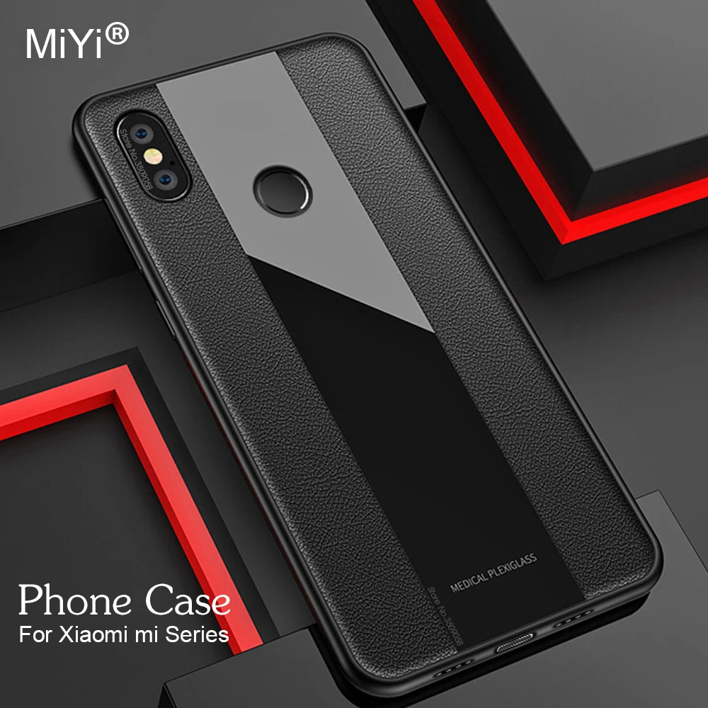 

luxury plexiglass pu leather phone case for xiaomi mi 8 8lite xiomi mi a2 lite a2lite Shell Cover mia2 mi8 light coque funda