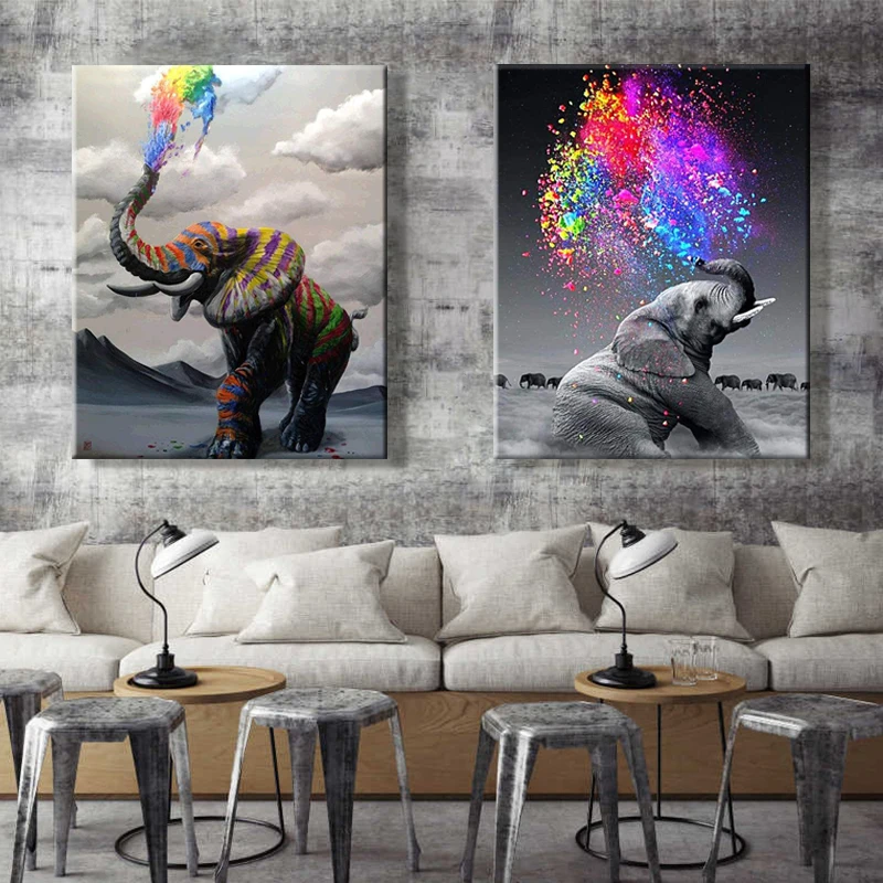 Краска по номерам художественная живопись по номерам слон реалистичность ручная работа забавная гостиная декоративные подвесные картины животные