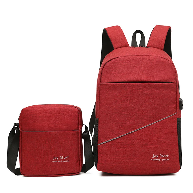 

Travel Backpack +bag Combination Fashion Wild Usb Backpack Unisex Laptop Bags Backpack Student Bag Rucksack Casual Daypacks