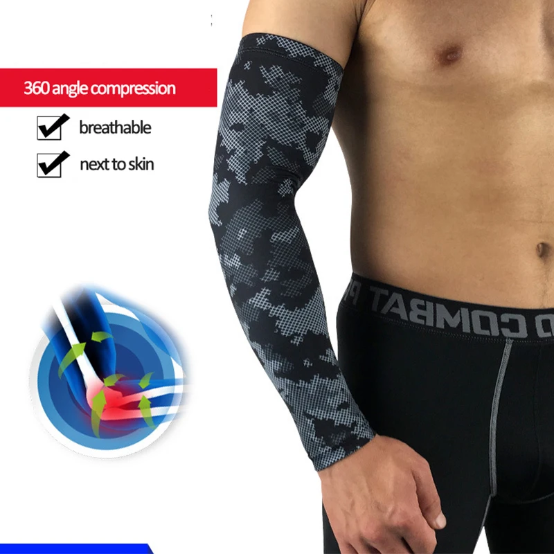 

Cycling Sun Protection Elbow Support Elastic Compression Elbow Pad Basketball Arm Sleeve Elbow Pads rmband for Soccer Volleyball