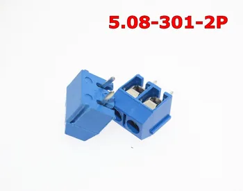 

Free Shipping 5.08-301-2P 301-2P 100PCS 2 Pin Screw Terminal Block Connector 5mm Pitch