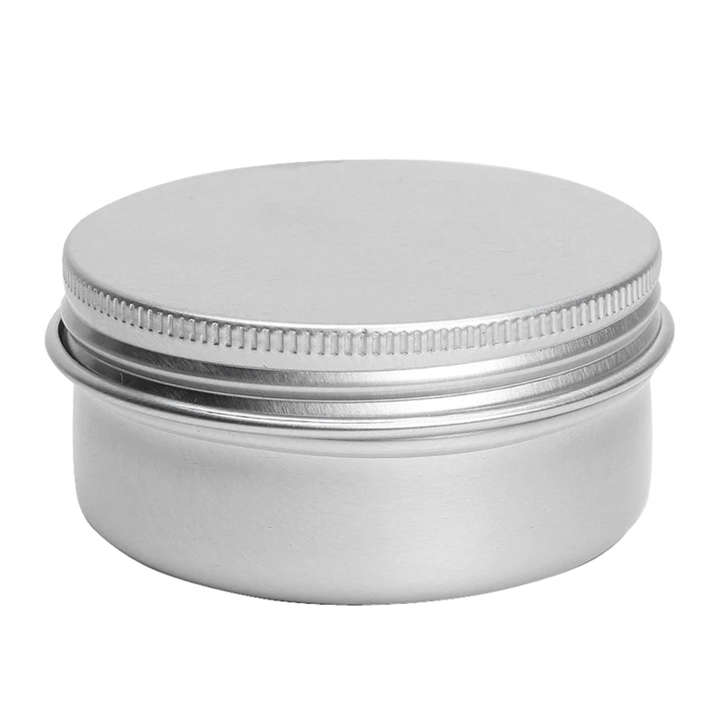 

Balm Nail Art Cosmetic Cream Make Up Pot Lip Tin Case Container 5 Pcs 50ml Silver