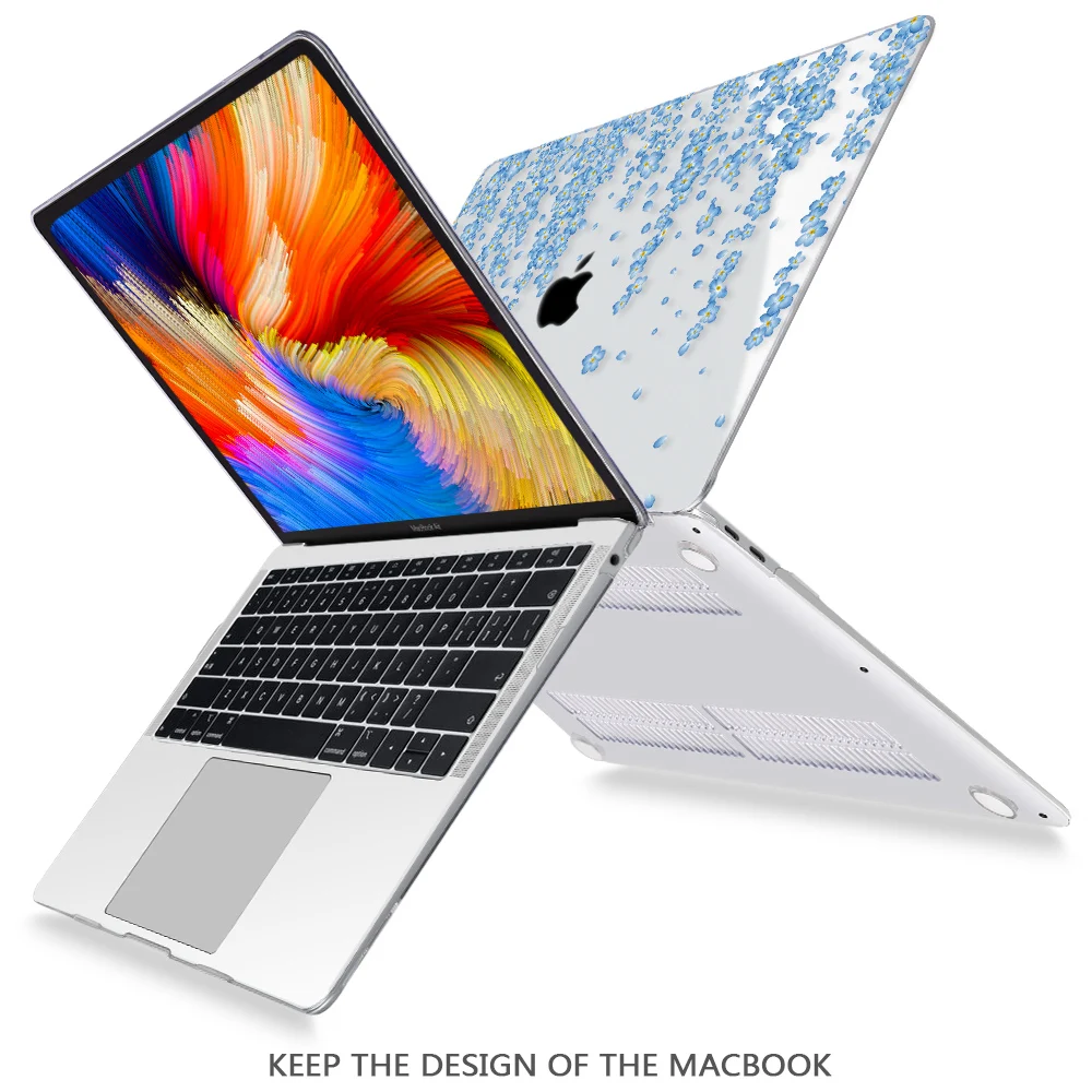 Чехол для ноутбука с цветами Apple MacBook Pro Air retina 11 12 13 15 дюймов сенсорной панелью 2018