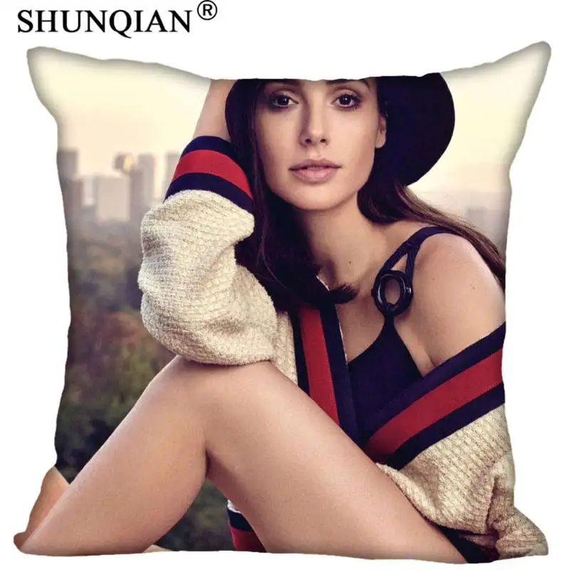 

High Quality Gal Gadot Style throw Pillowcase Square Zippered Pillow Cover Custom Gift Drop Shipping