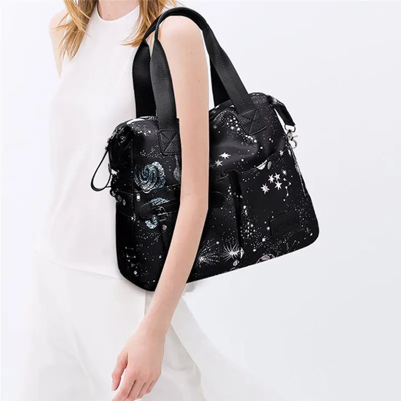 Fashion Women Oxford Cloth Starry Pattern Travel Shoulder Bag Hand Bag Mummy Bag bolso mujer sac a main torebki damskie 40AP1108