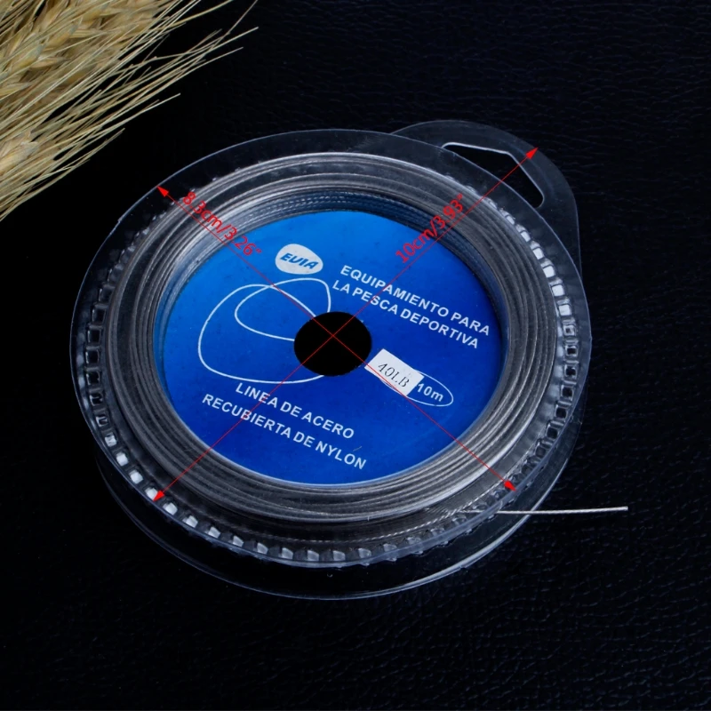 Stainless Steel Fishing steel wire Fishing lines 10m max power 7 strands super soft wire lines Cover with plastic Waterproof Stainless Steel Fishing steel wire Fishing lines 10m max power 7 strands super soft wire lines Cover with plastic Waterproof