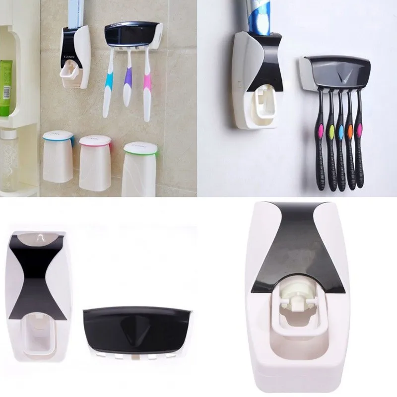 Домашние изделия для ванной комнаты держатель зубной щетки набор автоматический дозатор зубной пасты соковыжималка набор ванной 3 цвета