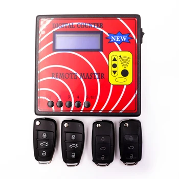 

Digital Counter Remote Master Auto Remote Copier Frequency Meter Machine+ 4Pcs Fixed Code Remote Control Model A 290-450mhz