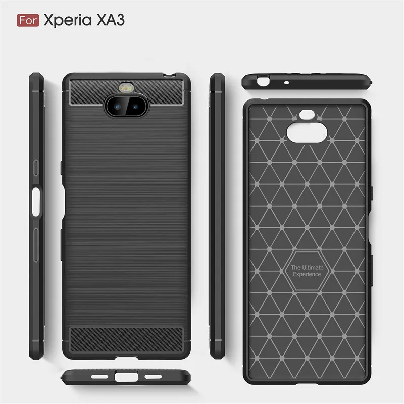 

Carbon Fiber Texture Cover For Sony Xperia XA1 XA2 XA3 Ultra XA1 XA2 Plus Silicone Soft TPU Case For Sony XZ3 XZ4 Compact Cover