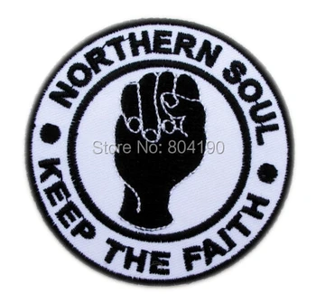 

3" Northern Soul Faith Fist Vespa Lambretta Scooter Ska Music Band Iron On On Patch TRANSFER MOTIF APPLIQUE Rock Punk Badge